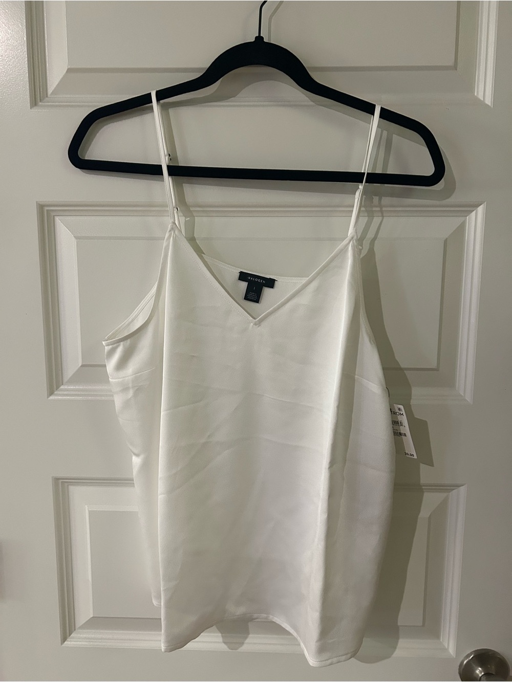 Nordstrom White Satin V-Neck Camisole